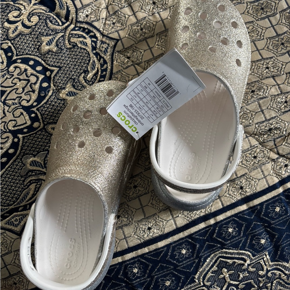 CROCS Sparkling Gold Clogs
